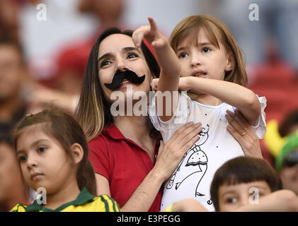 Brasilia, Brazil. 26th June, 2014. Fans wait for a Group G match between Portugal and Ghana of 2014 FIFA World Cup at the Estadio Nacional Stadium in Brasilia, Brazil, June 26, 2014. © Qi Heng/Xinhua/Alamy Live News Stock Photo
