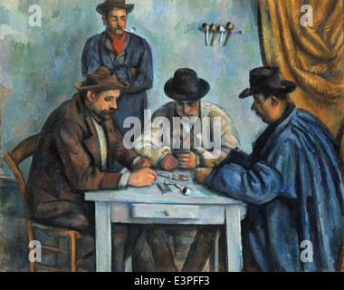 Paul Cézanne - The Card Players - 1890 - MET Museum - New-York Stock Photo