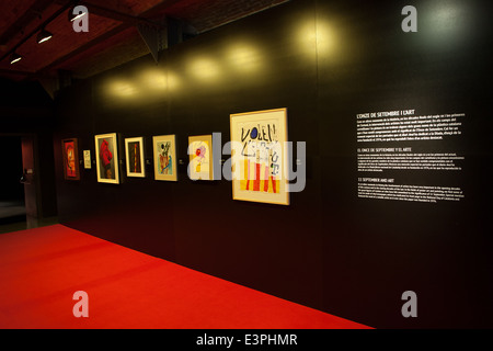 11 September art in Museum of the History of Catalonia in Barcelona, Spain. Stock Photo