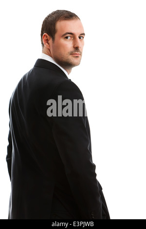 Handsome businessman in a classic suit. Studio shot. Stock Photo