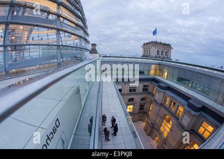 Germany: View on the Reichstag dome Stock Photo