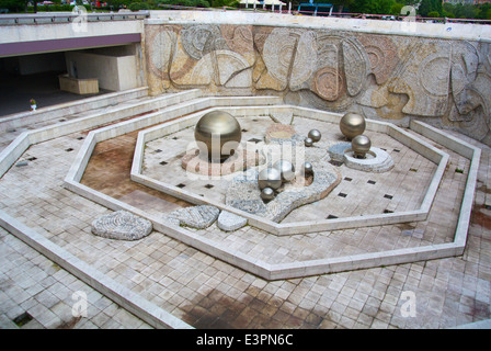 Socialist realist style fountain, NKD park, central Sofia, Bulgaria, Europe Stock Photo