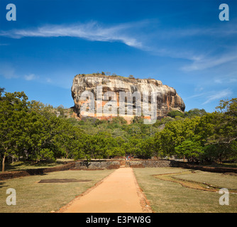 Famous Sri Lankan tourist landmark - lion's paws pathway on Sigiriya ...