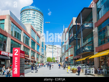 Rotunda and Birmingham Bullring shopping centre, Birmingham City Centre, Birmingham, West Midlands, England, UK, GB, EU, Europe Stock Photo