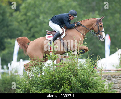 Hickstead, Sussex, UK. 27th June, 2014. The Hickstead Derby Meeting at The All England Jumping Course. [The Bunn Leisure Derby Trial]. riding Credit:  Action Plus Sports/Alamy Live News Stock Photo