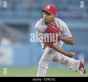 Los Angeles, CALIFORNIA, USA. 27th June, 2014. LOS ANGELES, CA - JUNE 27: Carlos Martinez #44 of the St Louis Cardinals pitches in the first inning against the Los Angeles Dodgers at Dodger Stadium on June 27, 2014 in Los Angeles, California.ARMANDO ARORIZO Credit:  Armando Arorizo/Prensa Internacional/ZUMAPRESS.com/Alamy Live News Stock Photo