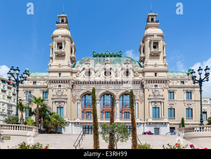 Facade of Salle Garnier - entertainment complex contains Casino and Opera in Monte Carlo, Monaco. Stock Photo