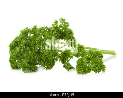 bunch of parsley isolated on white Stock Photo