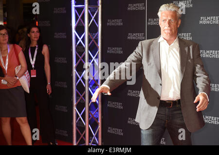 Munich, Germany. 27th June, 2014. The Swiss television presenter Max Moor poses during the opening of the Munich film festival in Munich, Germany, 27 June 2014. The festival runs from 27 June to 05 July 2014. Photo: Felix Hoerhager/dpa/Alamy Live News Stock Photo