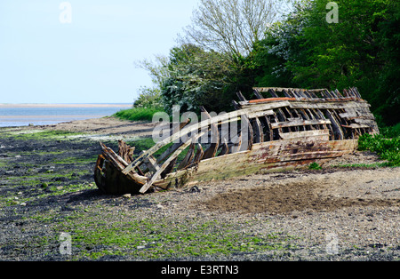 Old fishing boat near Saltmills, Co. Wexford, Ireland Stock Photo