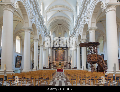 BRUGGE, BELGIUM - JUNE 12, 2014: Saint Walburga church. Stock Photo