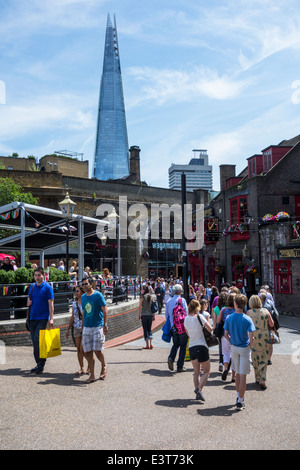 South Bank London Shard Anchor Pub River Thames Stock Photo