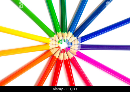Collection of the colorful pencils Stock Photo