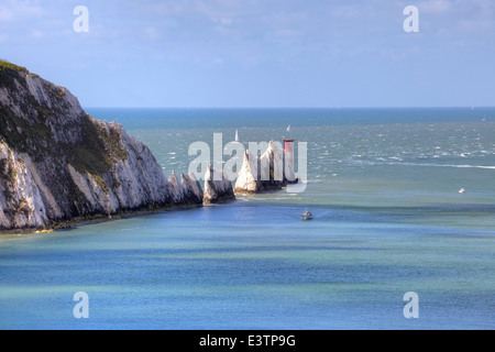 The Needles, Isle of Wight, England, United Kingdom Stock Photo