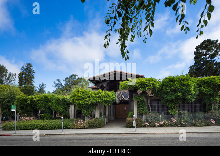 Classic Craftsman architecture, First Church of Christ Scientist, designed by Bernard Maybeck. Stock Photo