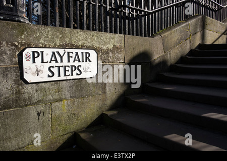 Playfair Steps in Edinburgh, Scotland Stock Photo