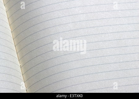 Blank ruled notebook page Stock Photo