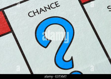 Chance space on a Monopoly Game Board Stock Photo