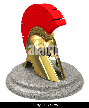 medieval knight helmet Stock Photo