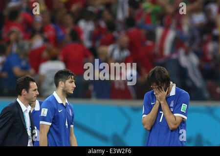 Recife, Brazil. 29th June 2014.  Football / Soccer: brasil World Cup 2014 round of 16 match Costarica - Greece World Cup Brazil 2014:    (photo: Marco Iacobucci/Alamy live news) Stock Photo