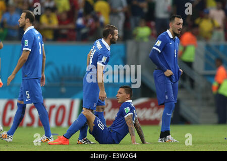 Recife, Brazil. 29th June 2014.  Football / Soccer: brasil World Cup 2014 round of 16 match Costarica - Greece World Cup Brazil 2014:    (photo: Marco Iacobucci/Alamy live news) Stock Photo