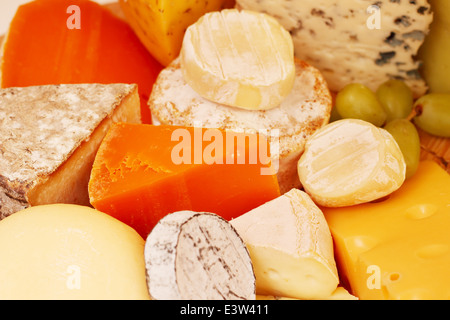 Various types of cheese composition Stock Photo