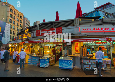 Kebab restaurants,Taksim square, Beyoglu district, central Istanbul, Turkey, Eurasia Stock Photo