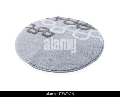 a round gray carpet isolated on white background Stock Photo