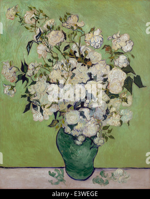 Vincent van Gogh - Roses - 1890 - MET Museum - New-York Stock Photo