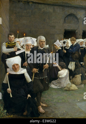 Pascal-Adolphe-Jean Dagnan-Bouveret - The Pardon in Brittany - 1886 - MET Museum - New-York Stock Photo