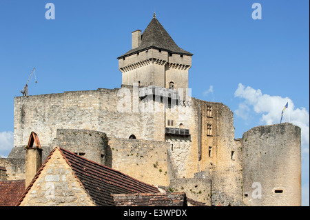 Château de Castelnaud, medieval fortress at Castelnaud-la-Chapelle, Dordogne, Aquitaine, France Stock Photo