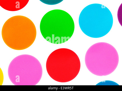 Polka dot bright colored circles Stock Photo