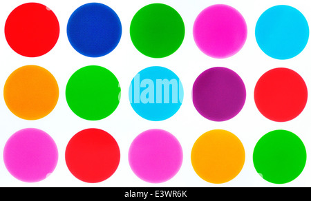 Polka dot bright colored circles Stock Photo