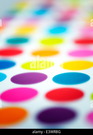 Polka dot bright colored circles Stock Photo