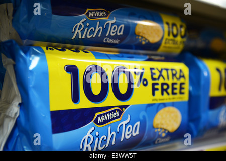 McVitie's Rich Tea biscuits Stock Photo