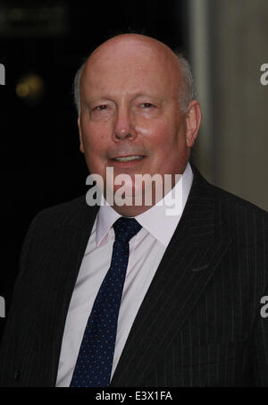 London, UK, 30th June 2014. Julian Fellowes attends the Best of Britain's Creative Industries reception at 10 Downing street Stock Photo