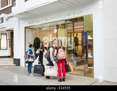Window of the Giuseppe Zanotti in and a display of their new Urchin sneakers Stock Photo - Alamy