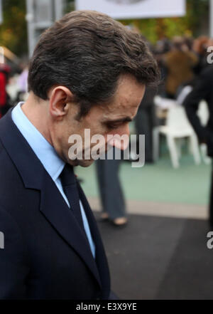 Copenhagen, Denmark. 18th Dec, 2009. French President Nicolas Sarkozy attends the COP15 World Climate Conference in Copenhagen, Denmark, 18 December 2009. The conference ends on 18 December and has entered its crucial phase. Photo: KAY NIETFELD/dpa/Alamy Live News Stock Photo