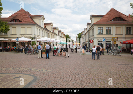 Town Center on Brandenburger Strasse, Potsdam, Brandenburg, Germany Stock Photo