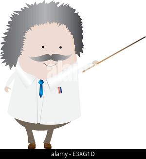 Vector illustration of a professor or scientist isolated Stock Vector