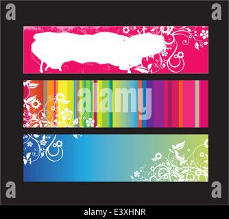 Website banners with space left for message Stock Vector