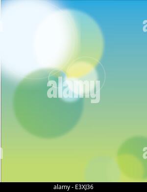 abstract geometric sunshine or summer lights background, blurs and overlays Stock Vector