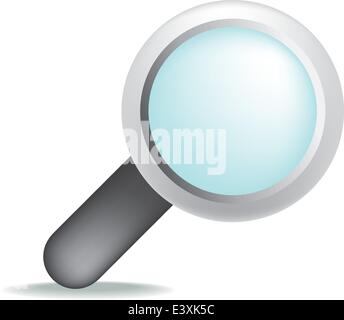 illustration of a magnifying glass with gradient mesh Stock Vector