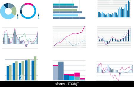 graphic design ideas for representing data in graph form Stock Vector