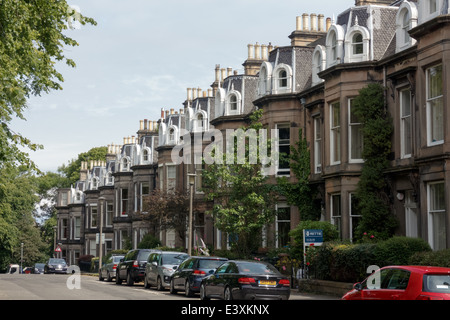 Edinburgh New Town street scene in Magdala Cresecent Stock Photo