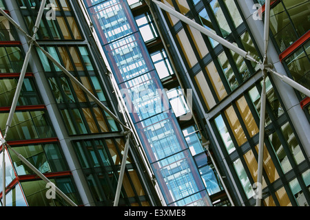 Architectural detail of NEO Bankside luxury apartments by the river Thames South Bank London England Europe Stock Photo