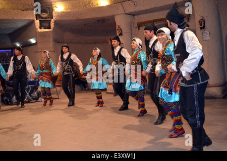 An evening of dancingand entertainment after visiting thefairy tale houses &churches of Cappadocia.They are local entertainers. Stock Photo