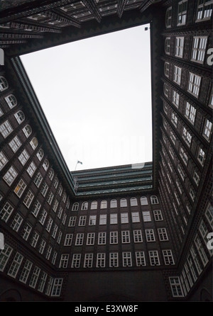 Hamburg Speicherstadt red brick square inner court
