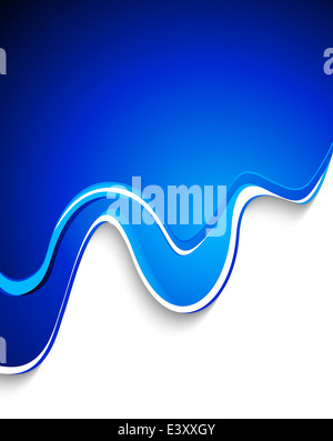 wavy background in blue color Stock Photo