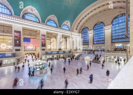 Blurred view of people in Grand Central station, New York City, New York, United States Stock Photo